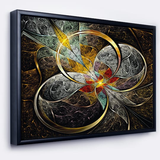 Designart - Symmetrical Brown Fractal Flowers